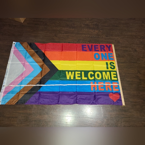 Every One is Welcome Here Progress Pride LGBTQ POC Transgender 3x5 Flag bundle - Picture 5 of 7